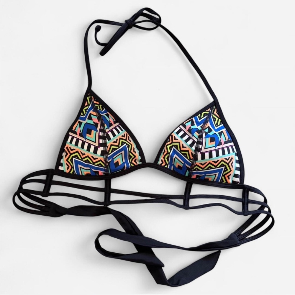 VS PINK Geometric Multicolor Bikini Top